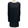 Load image into Gallery viewer, Vince Black Long Sleeved Crepe Dress
