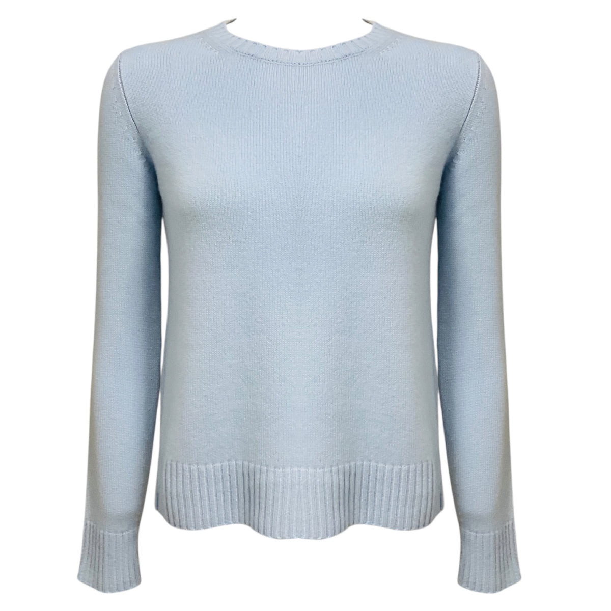 Loro Piana Light Blue Baby Cashmere Long Sleeved Crewneck Pullover Sweater