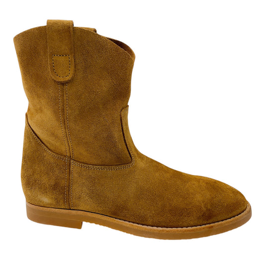 Re/Done Tan Suede Pull-On Boots