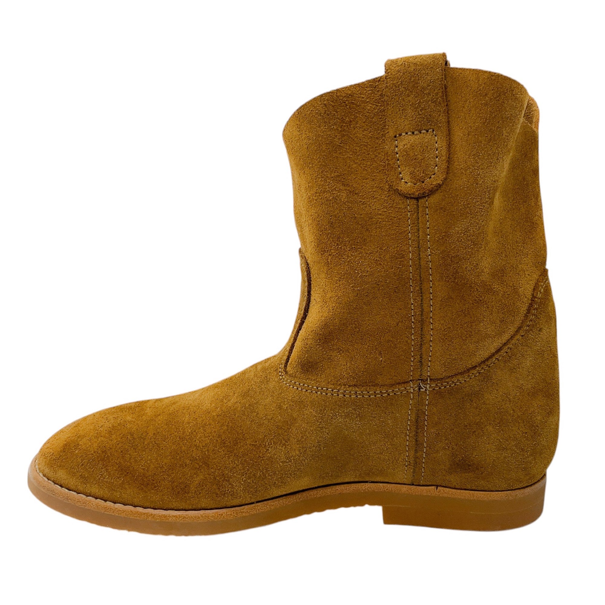 Re/Done Tan Suede Pull-On Boots