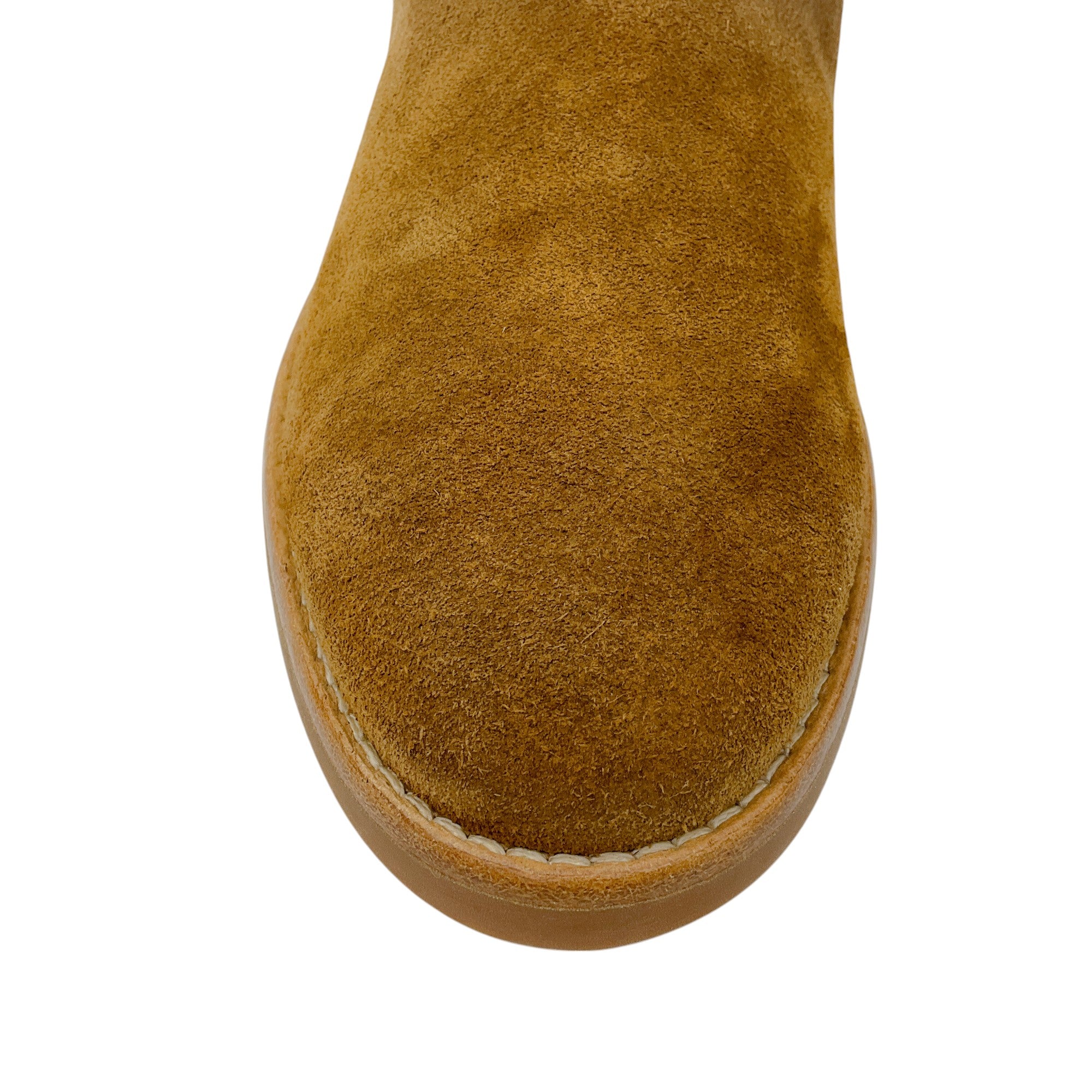 Re/Done Tan Suede Pull-On Boots