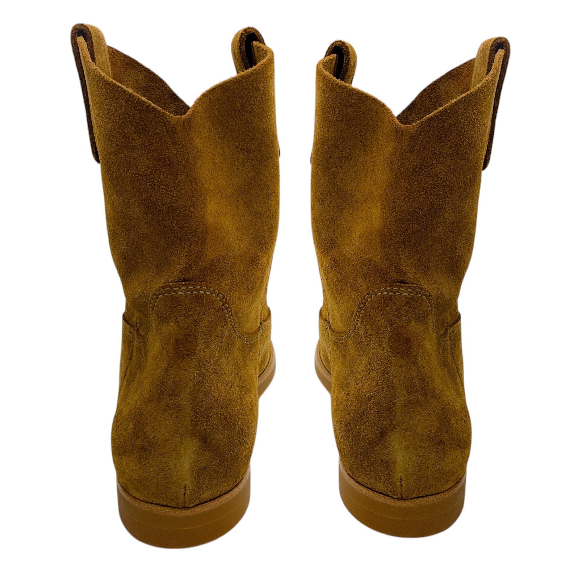 Re/Done Tan Suede Pull-On Boots