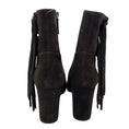 Load image into Gallery viewer, Longchamp Brown Fringed Suede Ankle Boots
