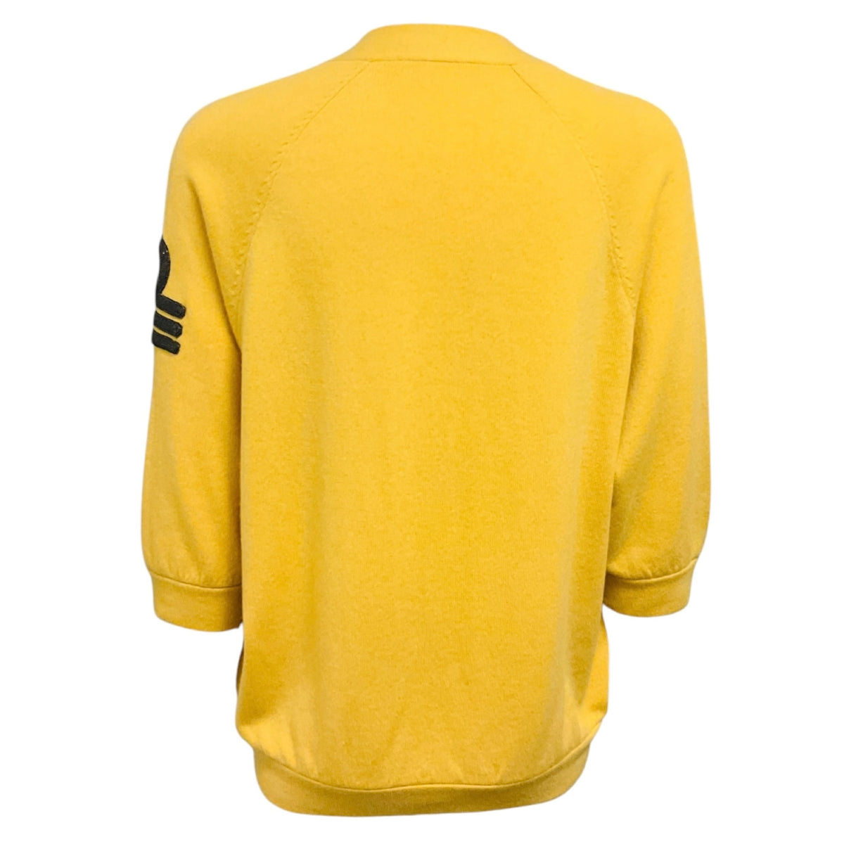 Brunello Cucinelli Mustard Yellow Cashmere Knit Cardigan Sweater with Monili