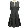 Load image into Gallery viewer, Paule Ka Charcoal Grey 2016 Flared Sleeveless Wool Dress
