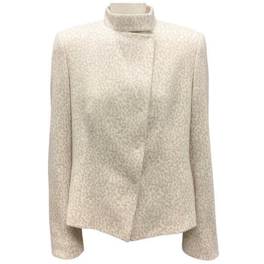 Akris Cream / Beige Leopard Wool Jacket
