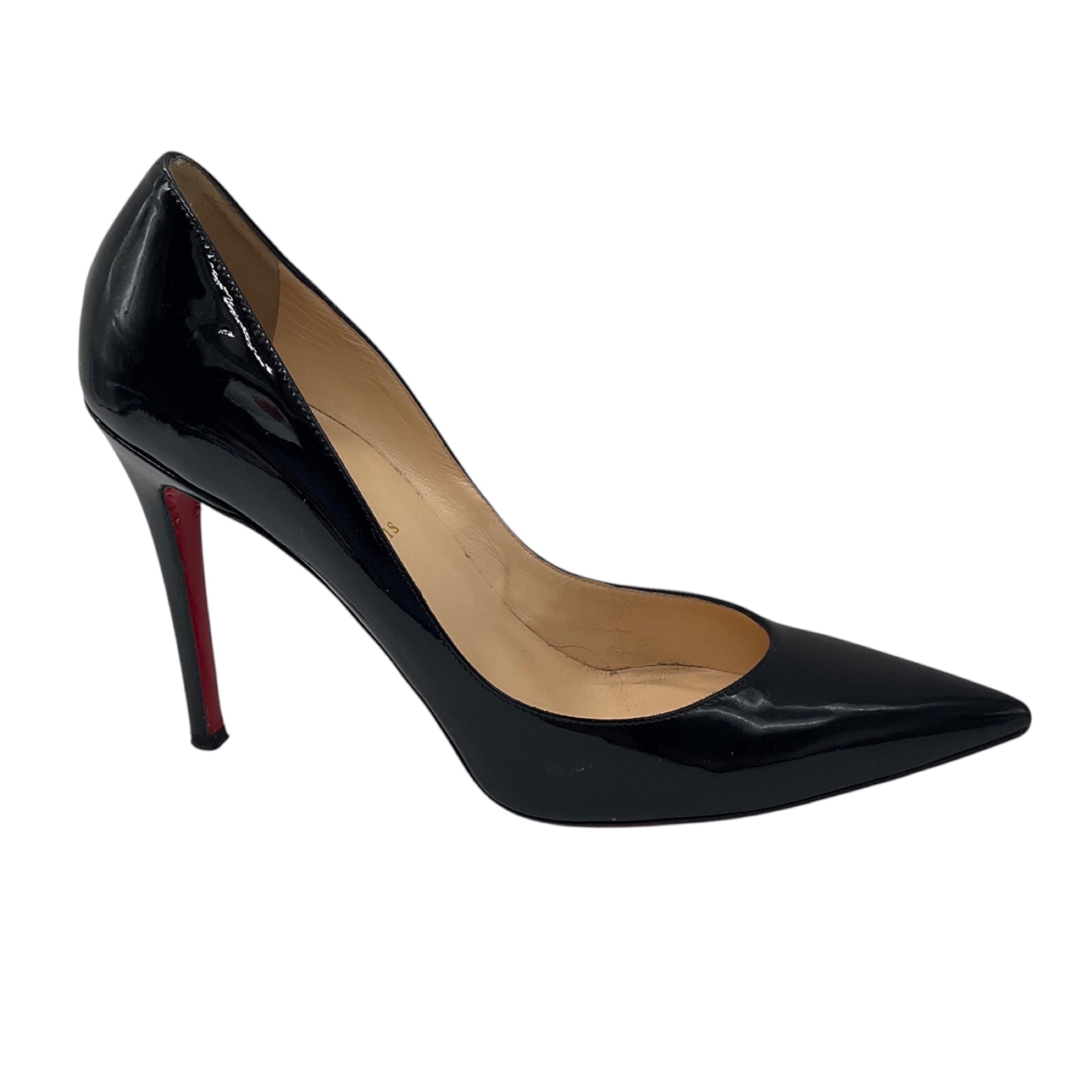 Christian Louboutin Black Classic Pointed Toe Patent Leather Pumps