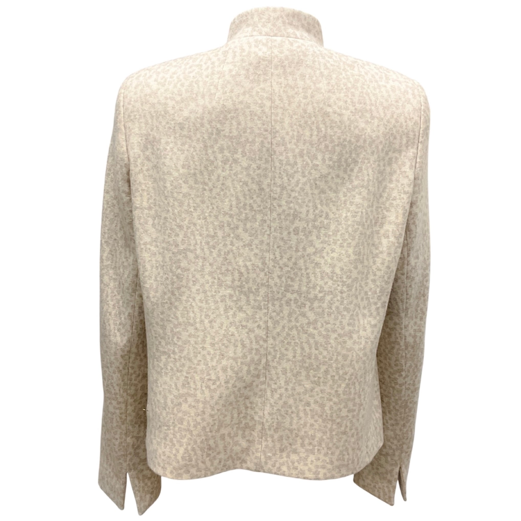 Akris Cream / Beige Leopard Wool Jacket
