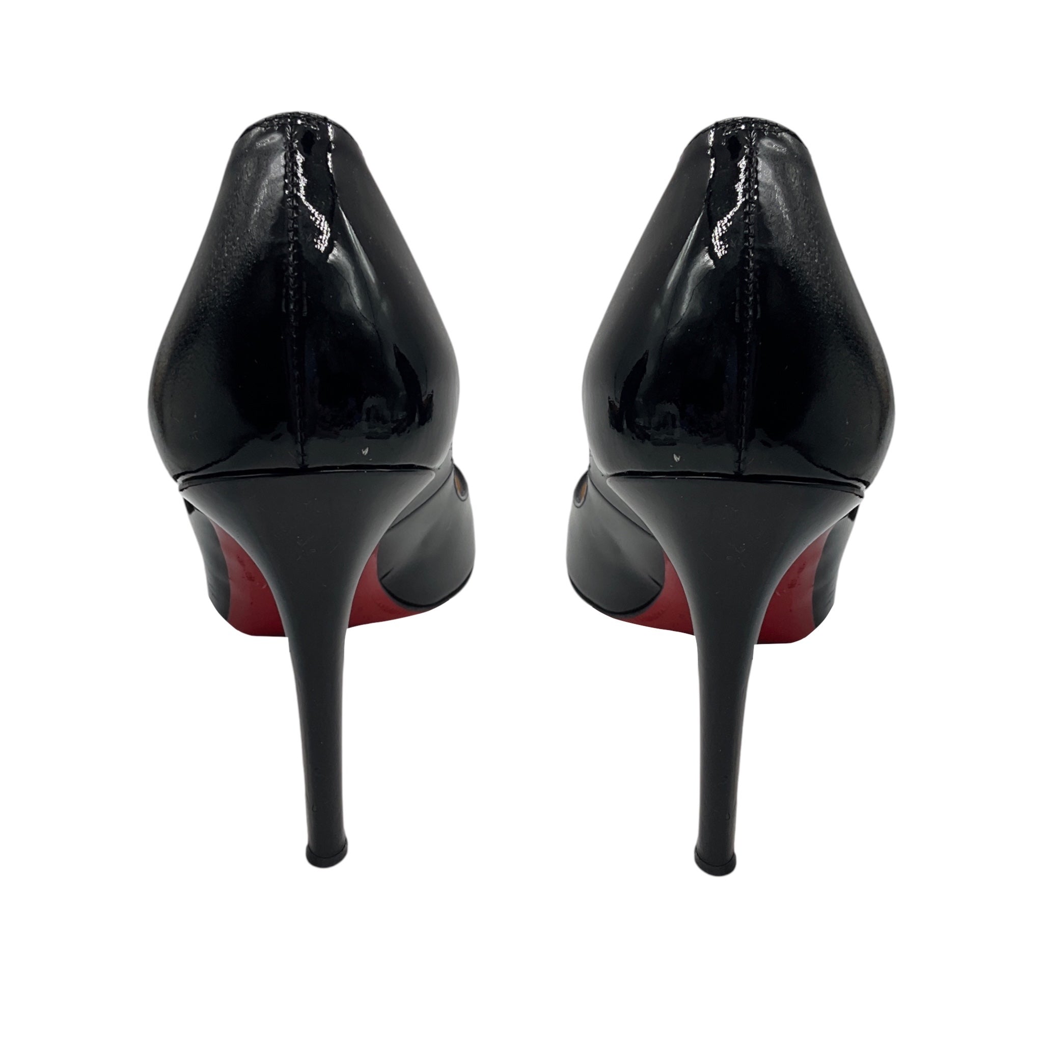 Christian Louboutin Black Classic Pointed Toe Patent Leather Pumps