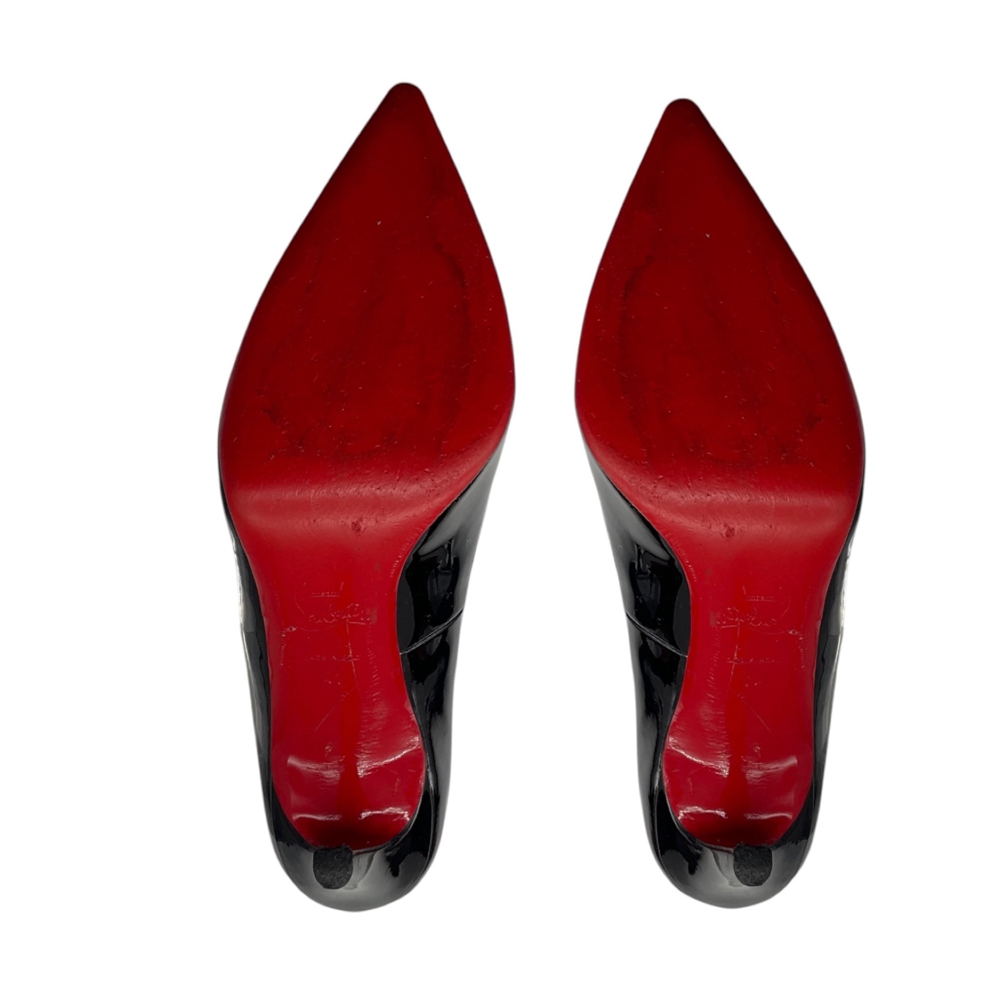 Christian Louboutin Black Classic Pointed Toe Patent Leather Pumps