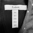 Load image into Gallery viewer, Erdem Black / White Embroidered Polka Dot Sleeveless Peplum Ruffle Hem Dress
