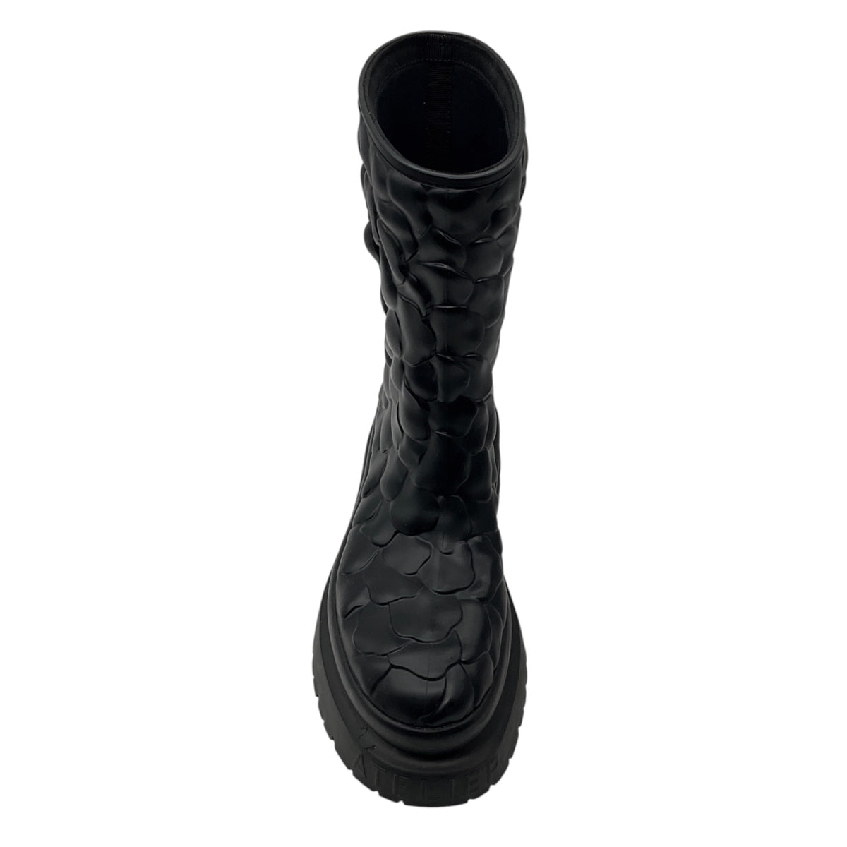 Valentino Black Atelier 03 Rose Edition Water Resistant Rubber Rain Boots