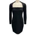 Load image into Gallery viewer, Donna Karan Signature Black Square Neck Techno Mini Dress
