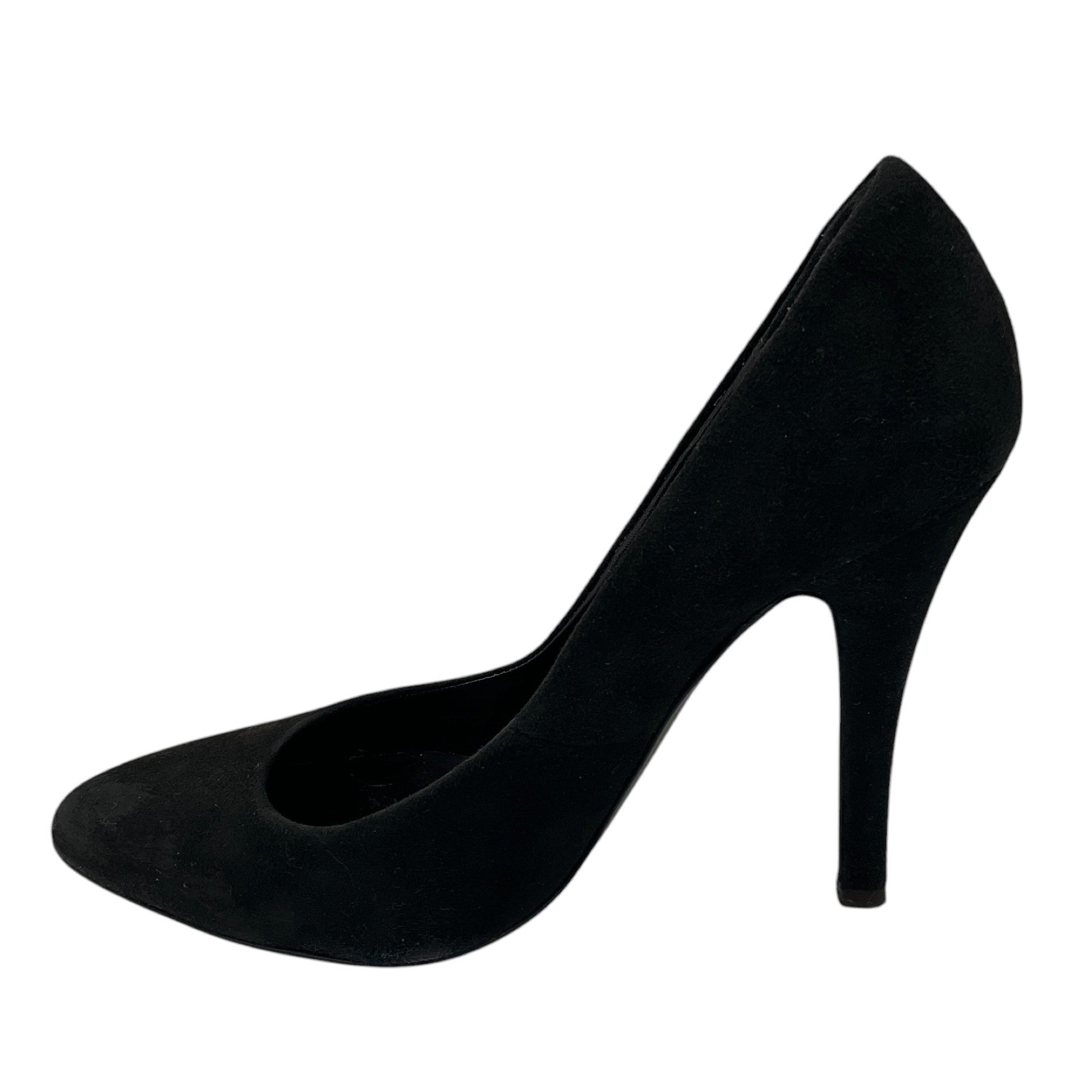 Giuseppe Zanotti x Balmain Black Round Toe Suede Pumps