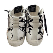 Golden Goose Deluxe Brand Black Snake and Patent Wave Hight Top Sneakers