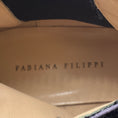 Load image into Gallery viewer, Fabiana Filippi Navy Blue Calf Hair Ankle Boots with Monili
