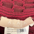 Load image into Gallery viewer, Alaia Burgundy Sleeveless Square Neck Flared Textured Knit Mini Dress

