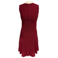 Load image into Gallery viewer, Alaia Burgundy Sleeveless Square Neck Flared Textured Knit Mini Dress
