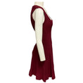 Load image into Gallery viewer, Alaia Burgundy Sleeveless Square Neck Flared Textured Knit Mini Dress

