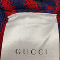 Load image into Gallery viewer, Gucci Blue / Red Striped Wool Sweater with King Spaniel Intarsia
