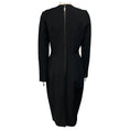 Load image into Gallery viewer, Thomas Wylde Black Long Sleeved Stretch Crepe Midi Dress with Bows
