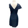 Load image into Gallery viewer, Fendi Dark Blue Ruffled Asymmetric Wool Dress
