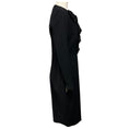 Load image into Gallery viewer, Thomas Wylde Black Long Sleeved Stretch Crepe Midi Dress with Bows

