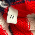 Load image into Gallery viewer, Gucci Red / White / Blue Striped Knit Cardigan Sweater with GG Logo Pearl Buttons

