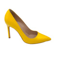 Load image into Gallery viewer, Manolo Blahnik Yellow Pointed Toe Patent Leather Pumps
