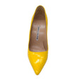 Load image into Gallery viewer, Manolo Blahnik Yellow Pointed Toe Patent Leather Pumps
