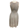 Load image into Gallery viewer, Chanel Multicolor Striped Knit Sleeveless Flared Dress with CC Logo Buttons
