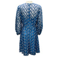 Load image into Gallery viewer, Lela Rose Cornflower Blue Floral Embroidered Full Sleeve V-Neck Cocktail Dress
