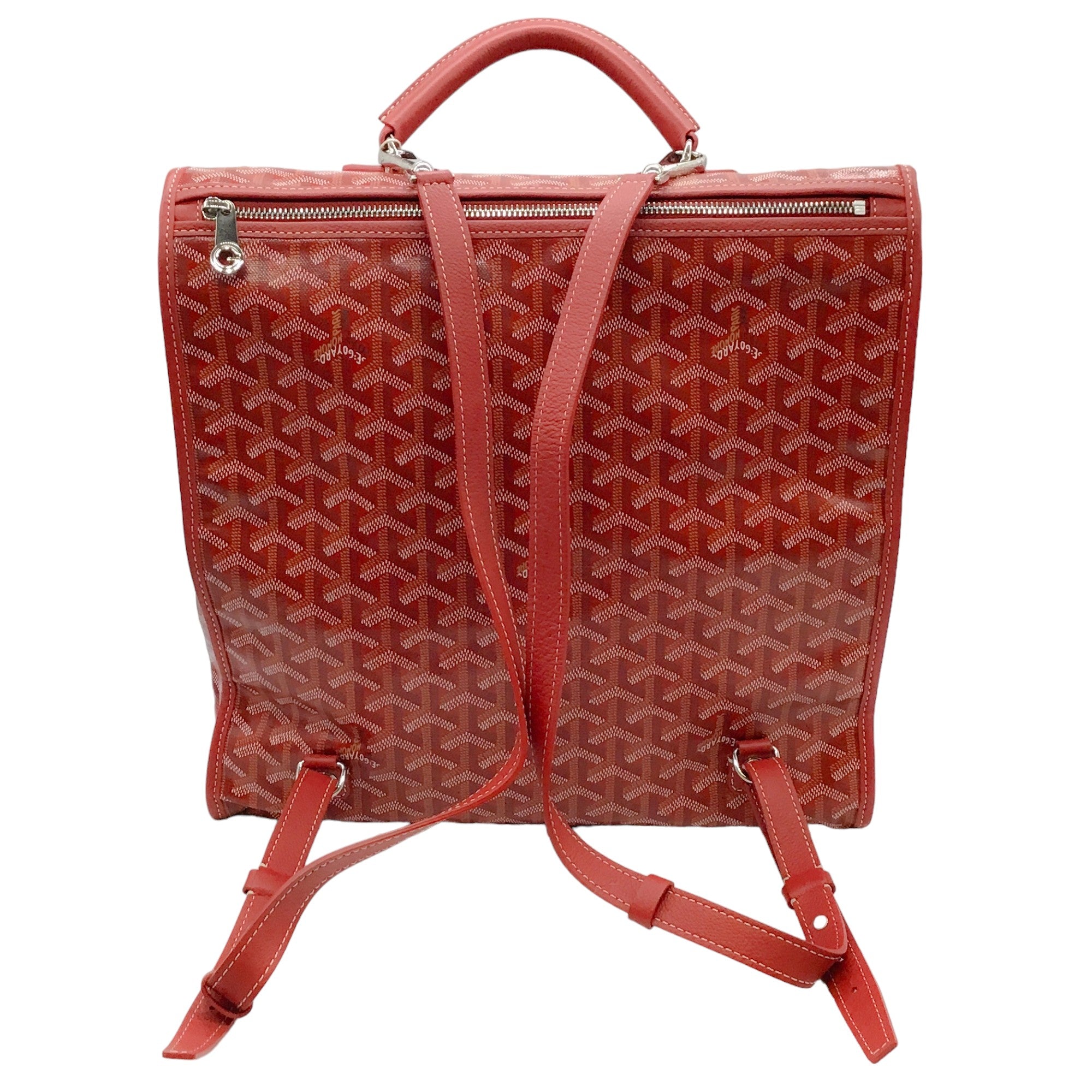 Goyard Red Saint Leger Briefcase Backpack
