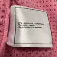 Load image into Gallery viewer, Chanel Pink / Red Lattice Lurex Cashmere Knit Open Front Cardigan Sweater with Gold CC Logo
