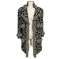 Load image into Gallery viewer, Chanel Black / Green Multi Paris-Salzburg Pre-Fall 2015 Métiers d'Art Fringed Wool Fantasy Tweed Coat
