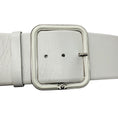 Load image into Gallery viewer, Chanel 2019 White / Silver CC Logo Genuine Calfskin Leather Wide Belt
