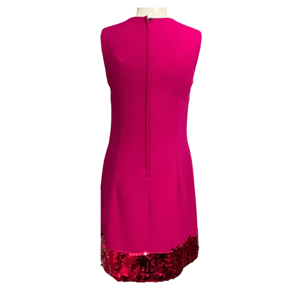 Dolce & Gabbana Pink Sequined Sleeveless Round Neck Pencil Dress