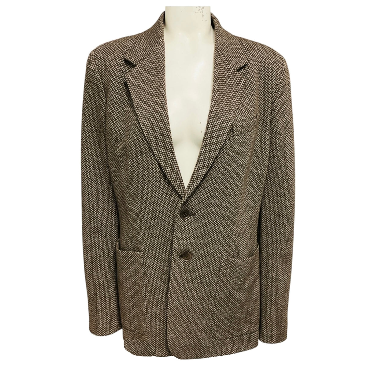 Ralph Lauren Collection Brown / Beige Hailey Single Breasted Tweed Blazer