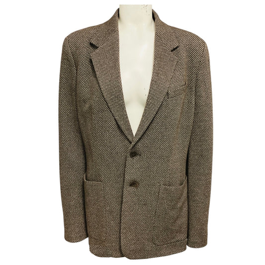 Ralph Lauren Collection Brown / Beige Hailey Single Breasted Tweed Blazer