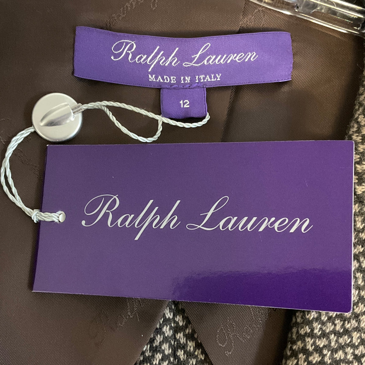 Ralph Lauren Collection Brown / Beige Hailey Single Breasted Tweed Blazer
