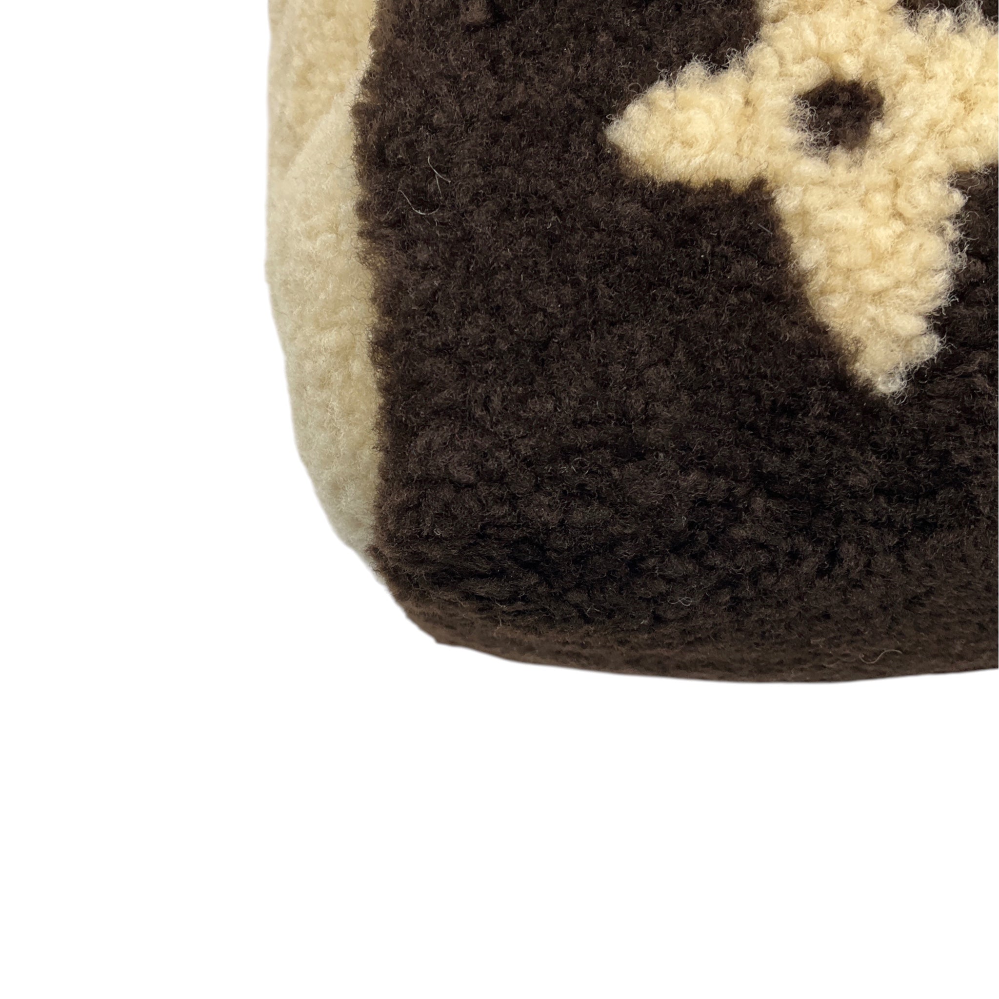 Louis Vuitton Chocolate / Cream Shearling Monogram LV Ski Cozygram Speedy Bandouliere 25 Handbag