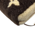 Load image into Gallery viewer, Louis Vuitton Chocolate / Cream Shearling Monogram LV Ski Cozygram Speedy Bandouliere 25 Handbag

