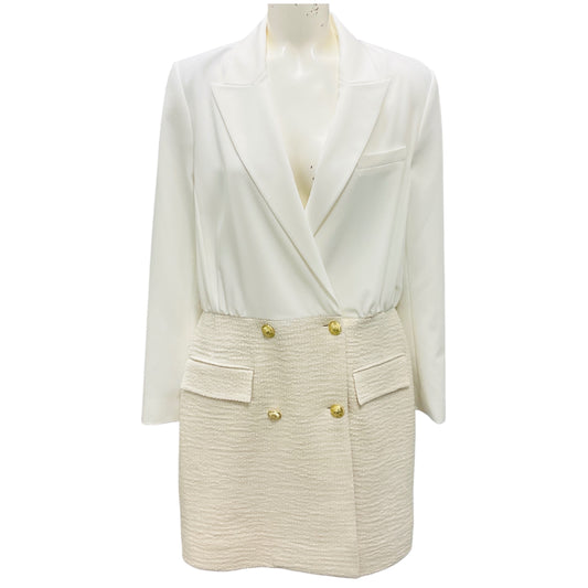 Derek Lam 10 Crosby Ivory Tweed Chiara Blazer Dress