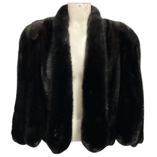 Lanvin Dark Brown Mink Fur Cape