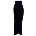 Load image into Gallery viewer, Carolina Herrera Black Flared High Rise Crepe Pants
