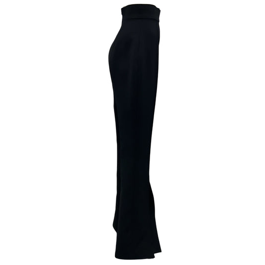 Carolina Herrera Black Flared High Rise Crepe Pants