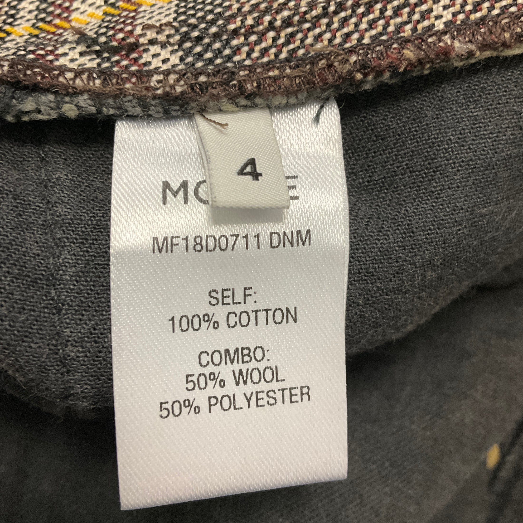 Monse Half Black Half Plaid Jeans