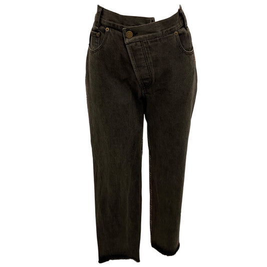 Monse Half Black Half Plaid Jeans