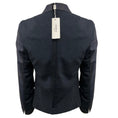 Load image into Gallery viewer, Akris Punto Navy Blue Plaid Button Front Wool and Cashmere Jacket
