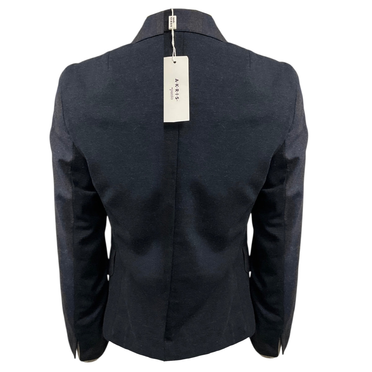 Akris Punto Navy Blue Plaid Button Front Wool and Cashmere Jacket